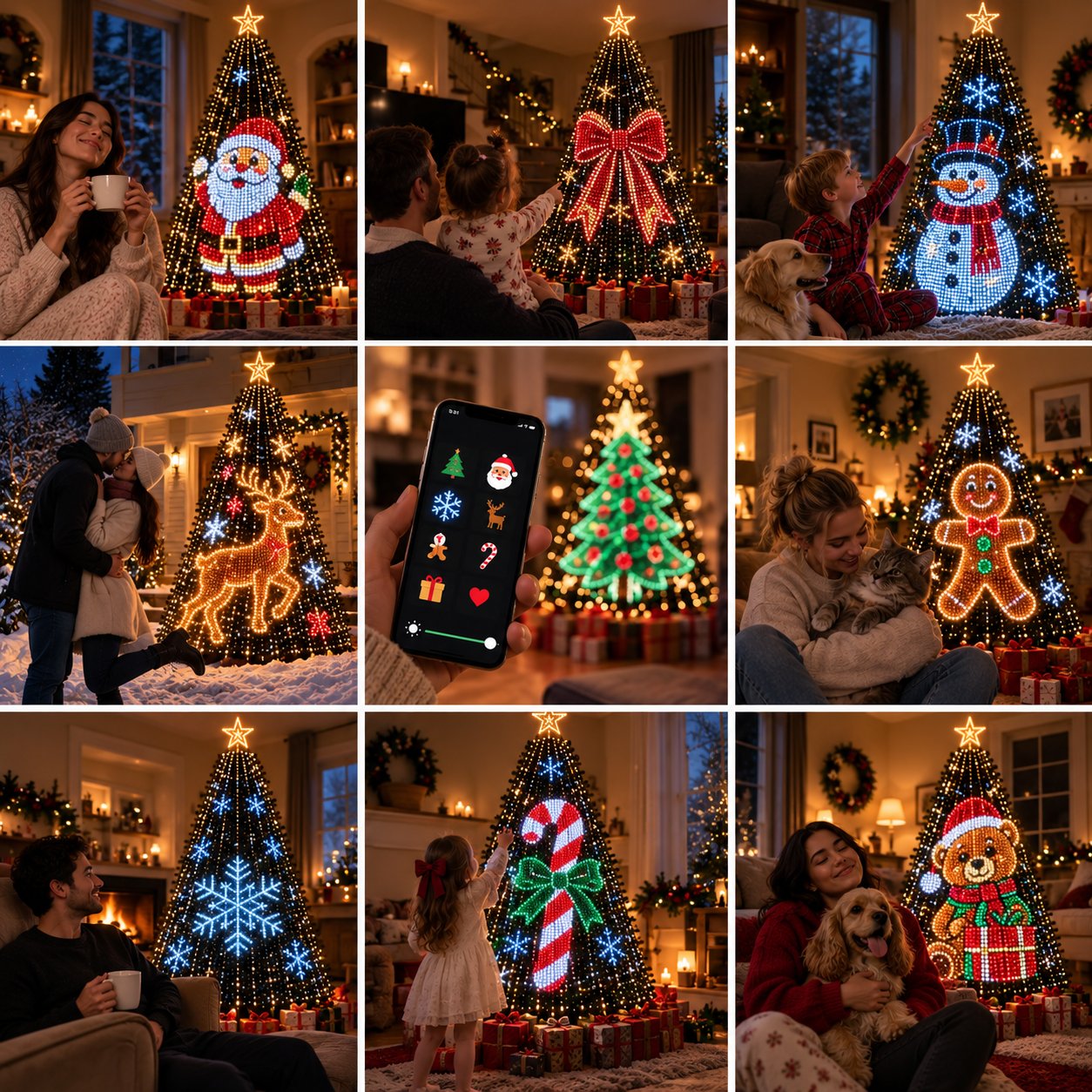 Family moments with GlowMerry Christmas tree lights