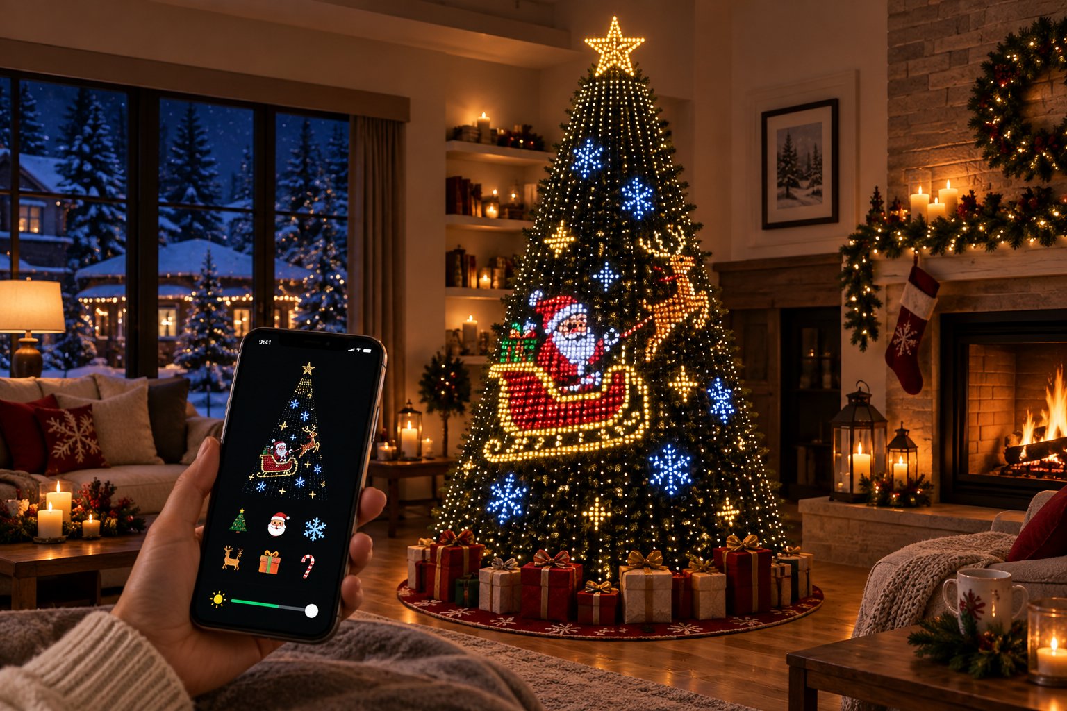 Enjoy your custom lit Christmas tree
